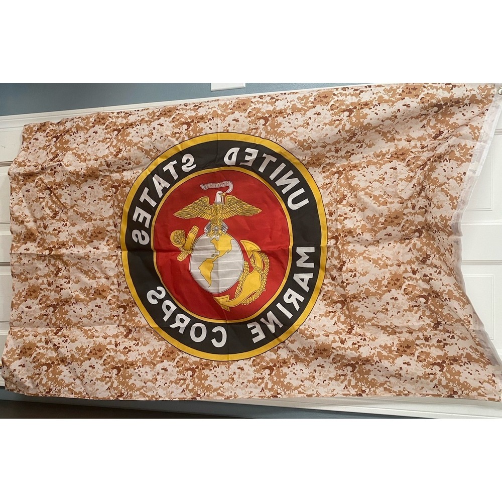 US Marine Corps‎ Desert Digital Camo Flag Banner Military Polyester 3x5 - Picture 2 of 3